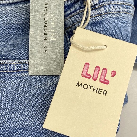 NEW MOTHER Women’s The Lil Insider Crop Step Fray Jeans – Size 32P - Picture 3 of 13